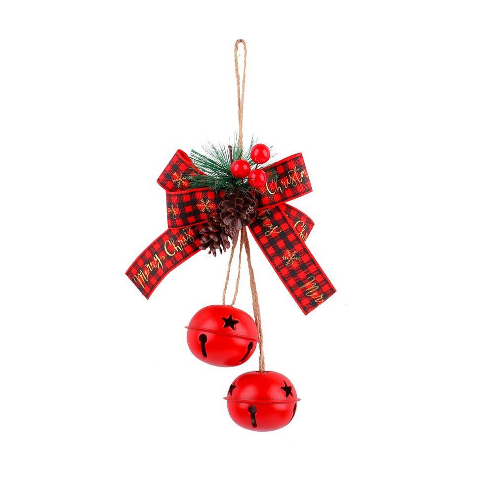 Retro Christmas Bells Pendant Pine Berries Christmas Tree Ornament  Wedding Party Supplies