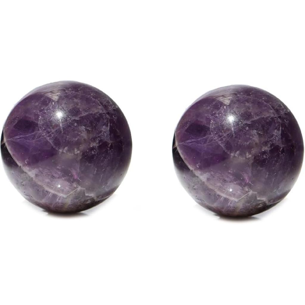 Gemstones Sphere Balls Mix 6PCS, 30mm Small Ball Figurine, Natural Crystal Spheres Round Sphere Balls, Stone Spheres Decorative Balls for Room Decor