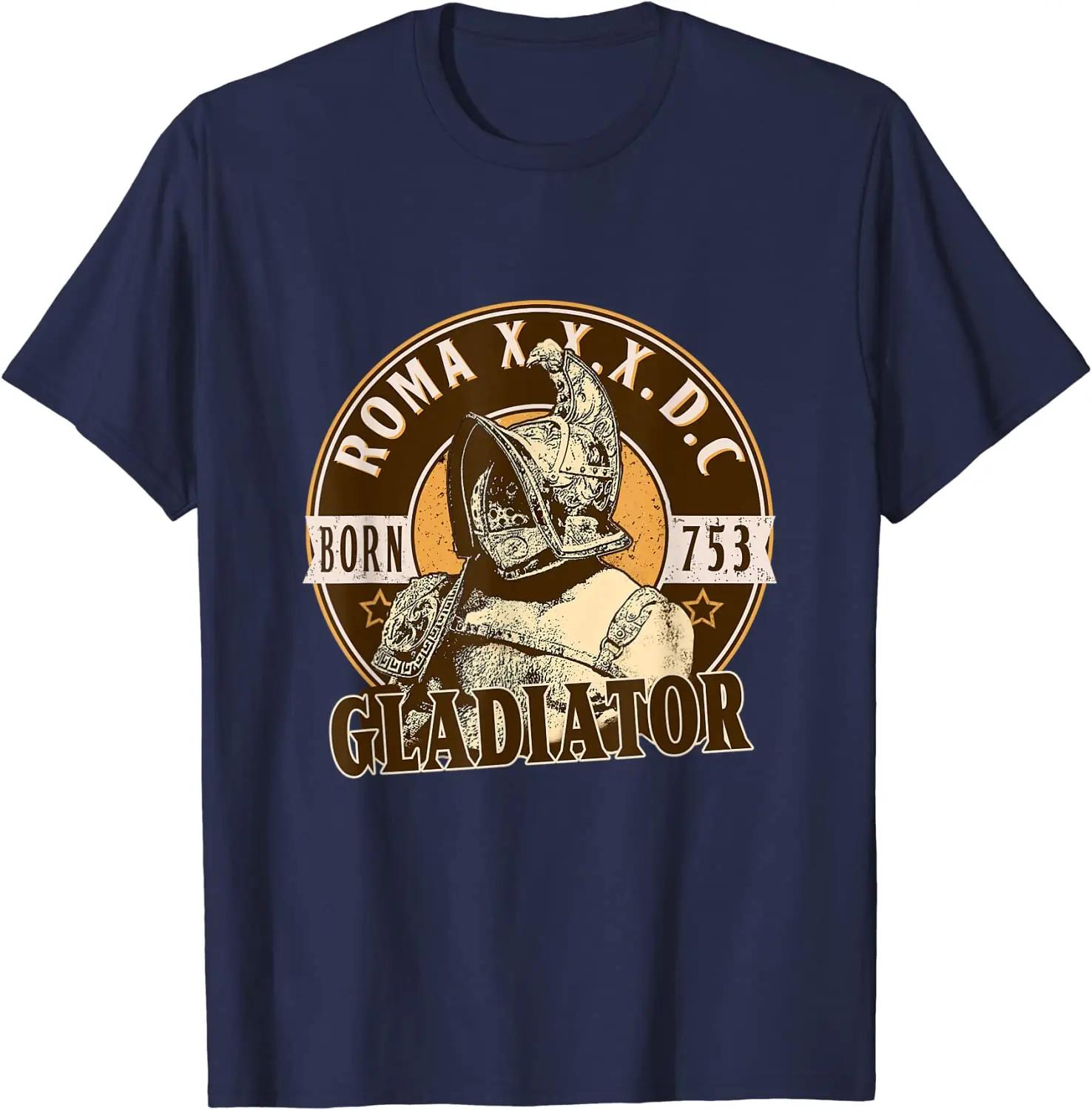 

Roman Gladiator, The Professional Fighter In Ancient Rome Men T-Shirt Short Sleeve Casual Cotton O-Neck Summer T Shirts 4XL