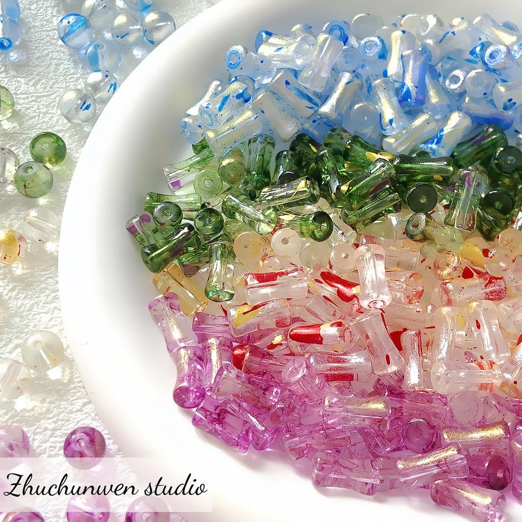 Chinese Bamboo Lampwork Spacer Beads for DIY Jewelry