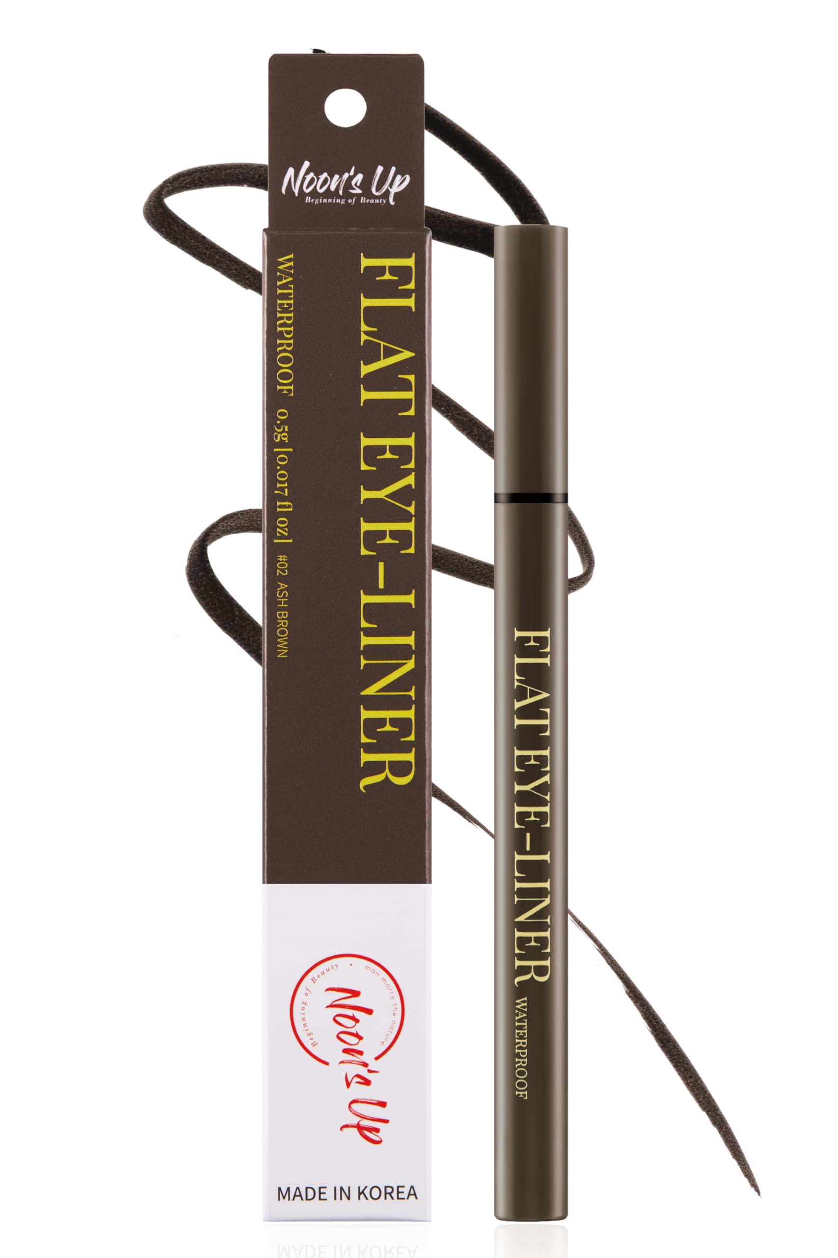 

UP Flat Eyeliner Водостойкая жидкая подводка для глаз Ультратонкая яркая пепельно-коричневая жидкая подводка для глаз Быстросохнущая водостойкая подводка для глаз Подчеркивающая коричневая жидкая подводка для глаз