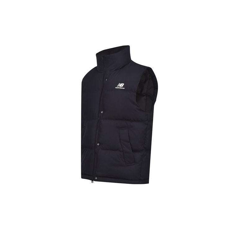 New Balance Down Vests Unisex Black Stand Collar Moderate Straight Fit NJA4E013-BK