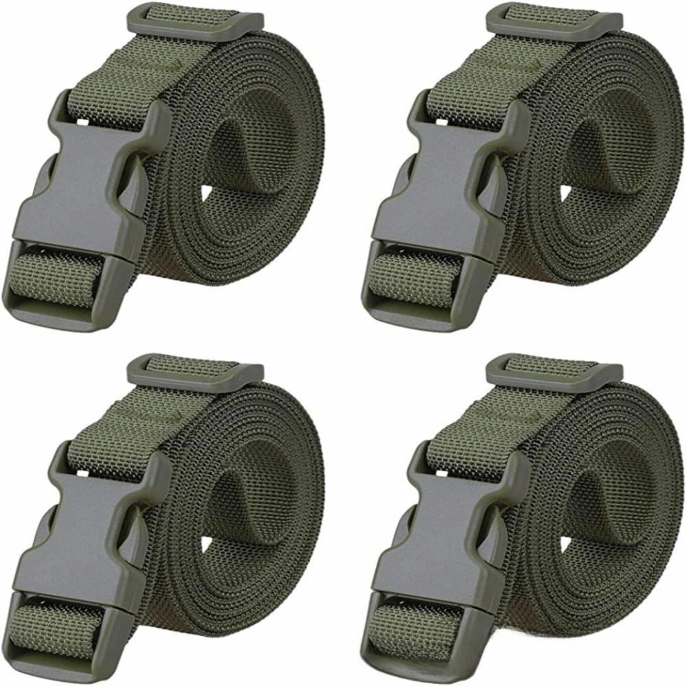

4 Pcs 78 X 1 Adjustable Packing Belt Portable Baggage Secure Strap Outdoor Hiking зелений