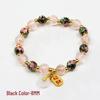 Cloisonné Enamel Floral Peace Buckle Bracelet - Luminous, High-End Jewelry for Women