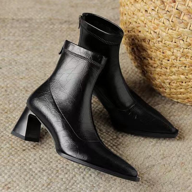 

Острый носок женские ботильоны челси на высоком каблуке дизайнерская обувь мода новый тренд зимние готические гладиаторские туфли женские 40