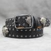 7-color 3D Wolf Head Rivet Belt Punk Men's Belt Women's Snake Pattern Versatile Decorative Belt