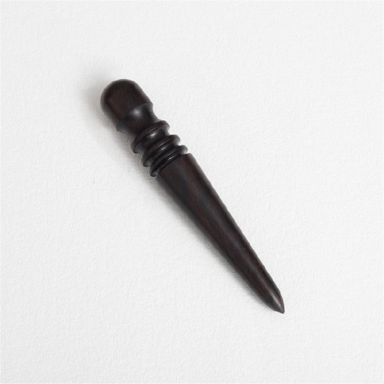 Ebony Wood Leather Edge Burnisher Tool Professional Round Leather Edge Burnisher Tool for Burnishing Leather Hand Making