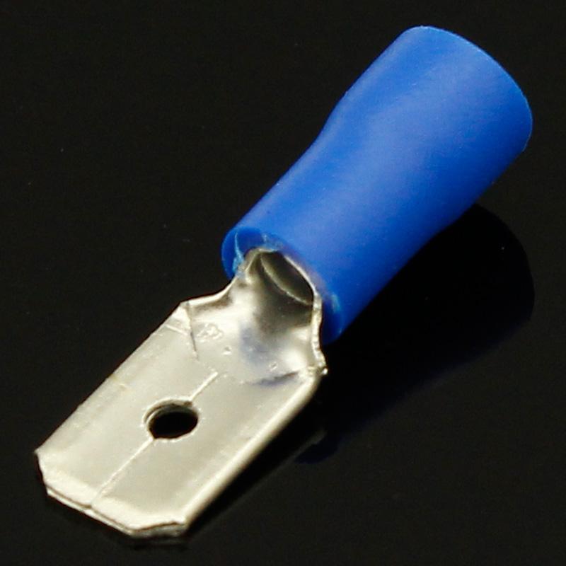 200PCS 6.3mm Female Male Spade Insulated Electrical Crimp Terminal Connectors H1E1 Cable Terminals