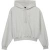 Y-3 Solid Logo Printed Hooded Zip-Up Long Sleeve Sweatshirt Women Sweatshirt Gray JD9818