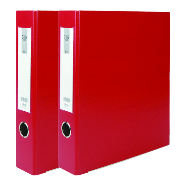 

Midas D-ring composite binder nameplate type 3-hole A4 5cm, red, 2 pcs.