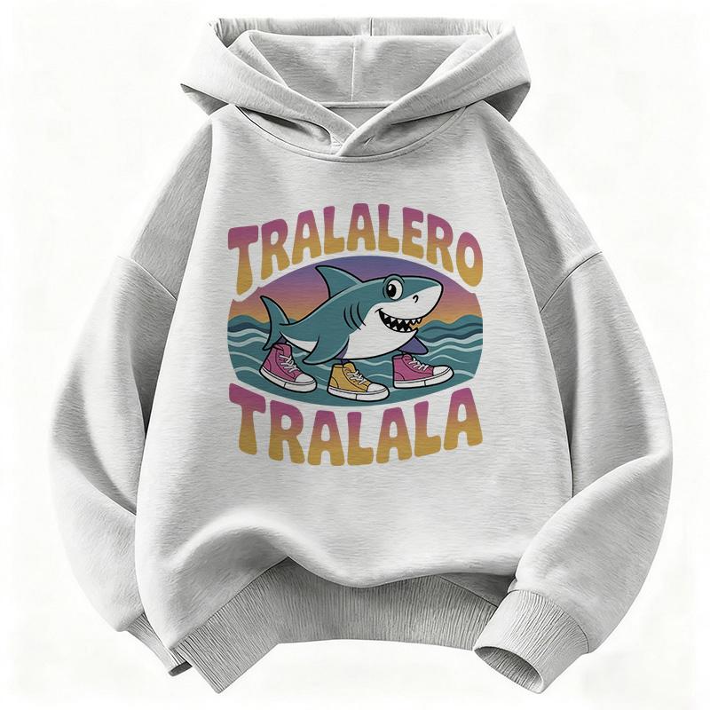 Felpa con cappuccio per bambini Design Italian Brainrot Felpa per bambini Carino Hoody per ragazzi e ragazze Felpe casual primaverili
