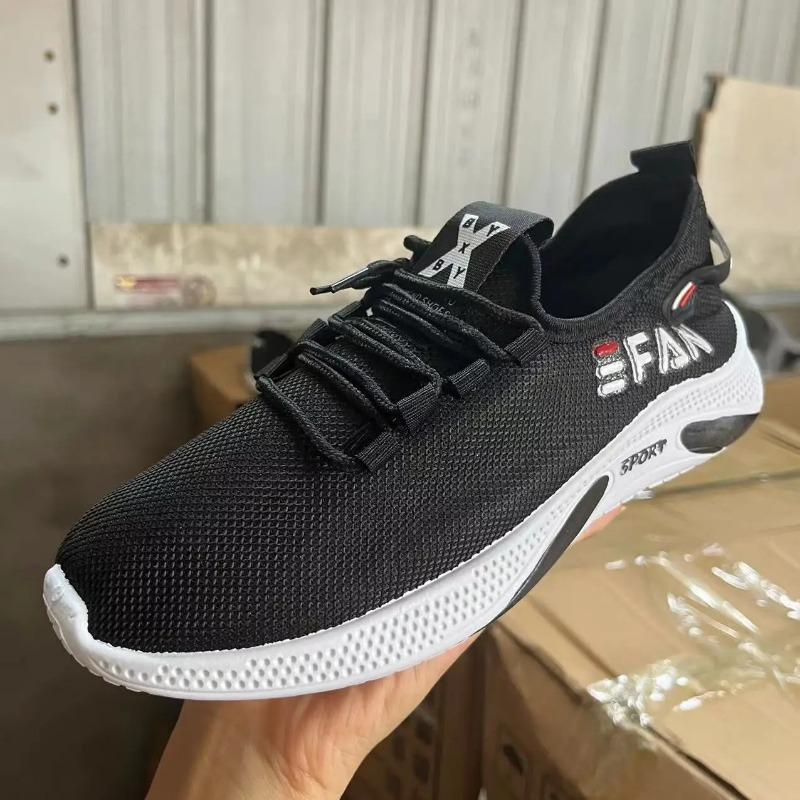 White Casual Shoes, Breathable and Non Slip Walking Shoes, Men's Shoes, Outdoor Comfortable Lace Up Running Shoes