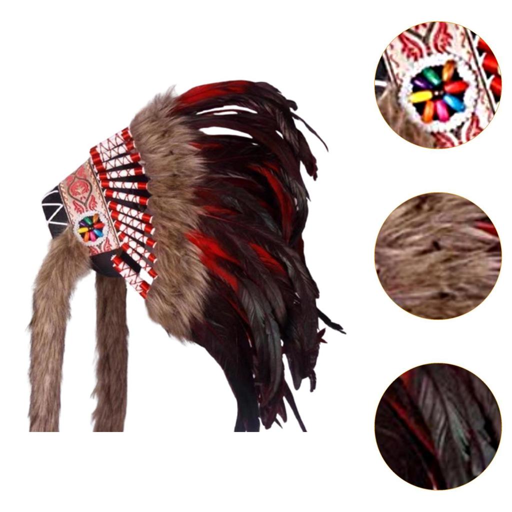 Pióropusz Indianin Ameryki Północnej do odgrywania ról Halloween Taniec
