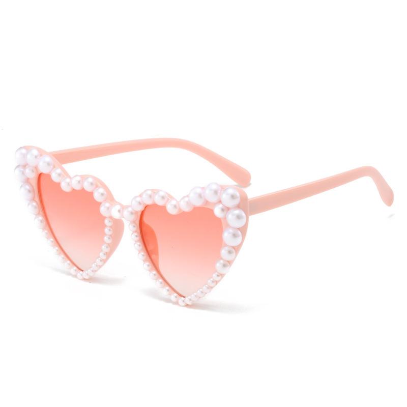 Popular Heart-shaped Pearl Sunglasses, Versatile Personality, Heart-shaped, Love Internet Celebrity Luxury Sweet Love Sunglasses