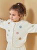 Gelato Pique Kids Baby Moko Flower Cardigan PKNT254444 OWHT 120