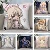 C- Chobits Canvas Cute Anime Pillow Case Plush Fabric Soft Pillowcase Double Sided Print Cushion Cover Household Gifts
