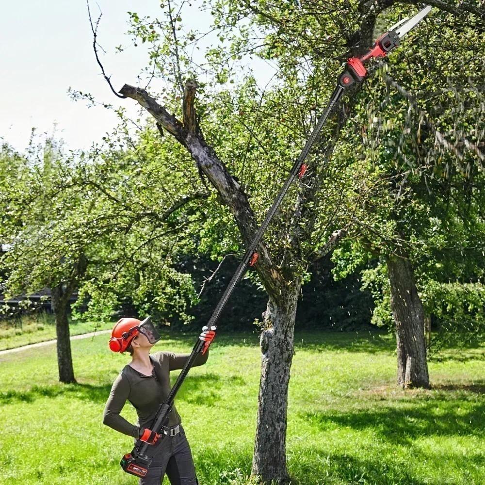 4500W 2.25m Brushless High Branch Saw Telescoping Pole Electric Saw Cordless Portable Garden Pruning Tool