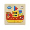 Cartoon Animal Fruit Car Pattern Wooden 3D Puzzle Baby Intelligence Early Learning Educational Toy Cute Wood Puzzle For Kids