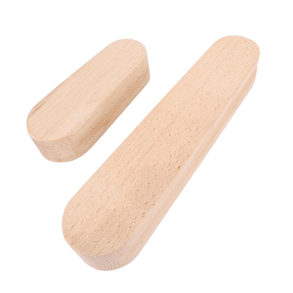 2Pcs Double Side Grooved Sewing Press Block Solid Heavy Wood Seam Presser Clothes Tailoring