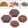 Divided Serving Tray Wood Dustproof Multipurpose Serving Bowl for Chinese New Year Wedding Spring Festival Entertaining Treats
