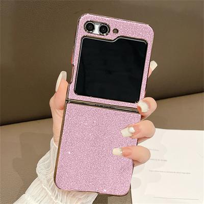Błyszczące Etui Na Telefon Dla Samsung Galaxy Z Flip 6 Flip6 5G Luksusowe Błyszczące Platerowane Twarde Tworzywo Sztuczne Odporne Na Wstrząsy Pokrowiec Ochronny