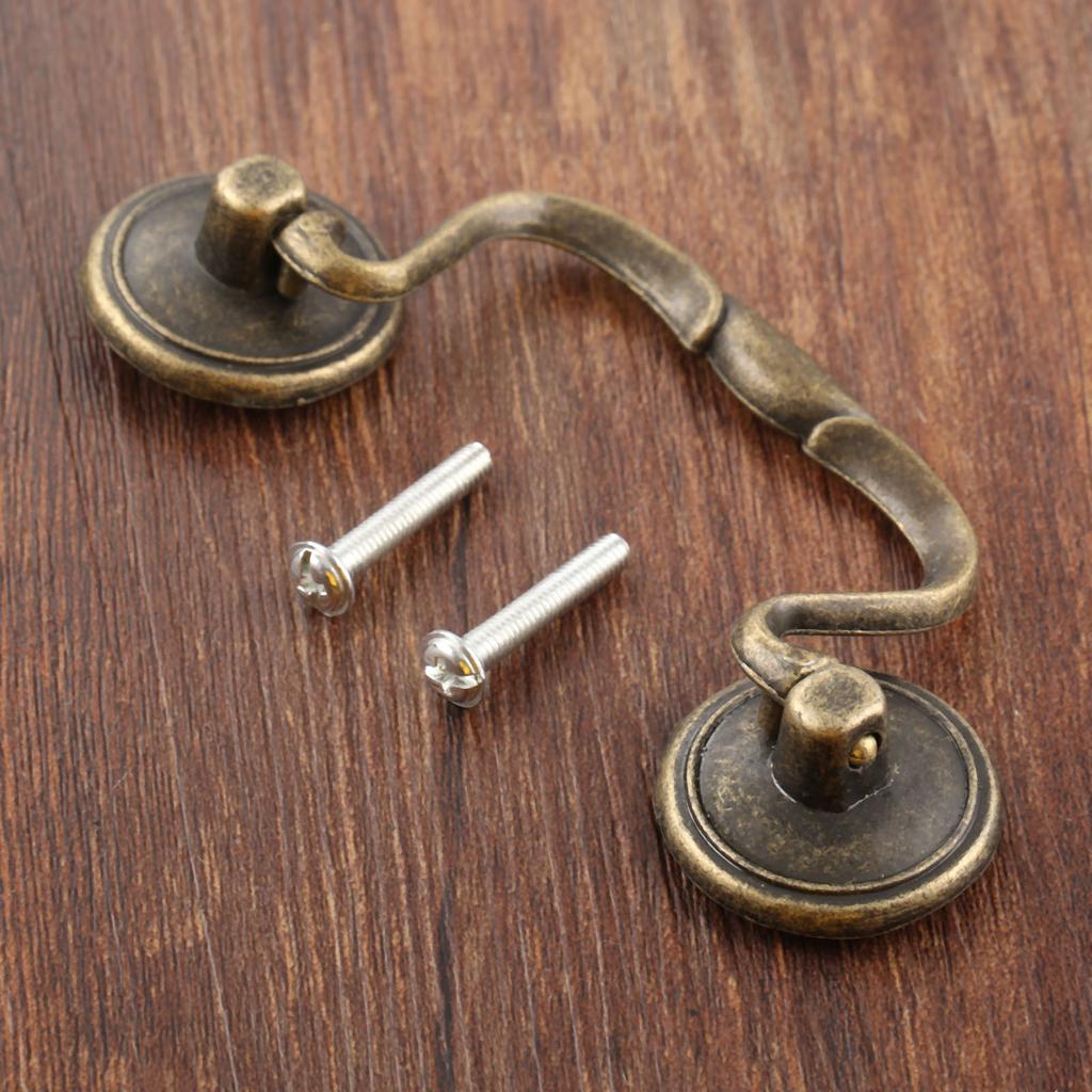 1 set Maniglia Bronzo Antico con vite Pomello Vintage in Lega per Cassetto Armadio Porta Mobile Vecchio Cinese Semplice