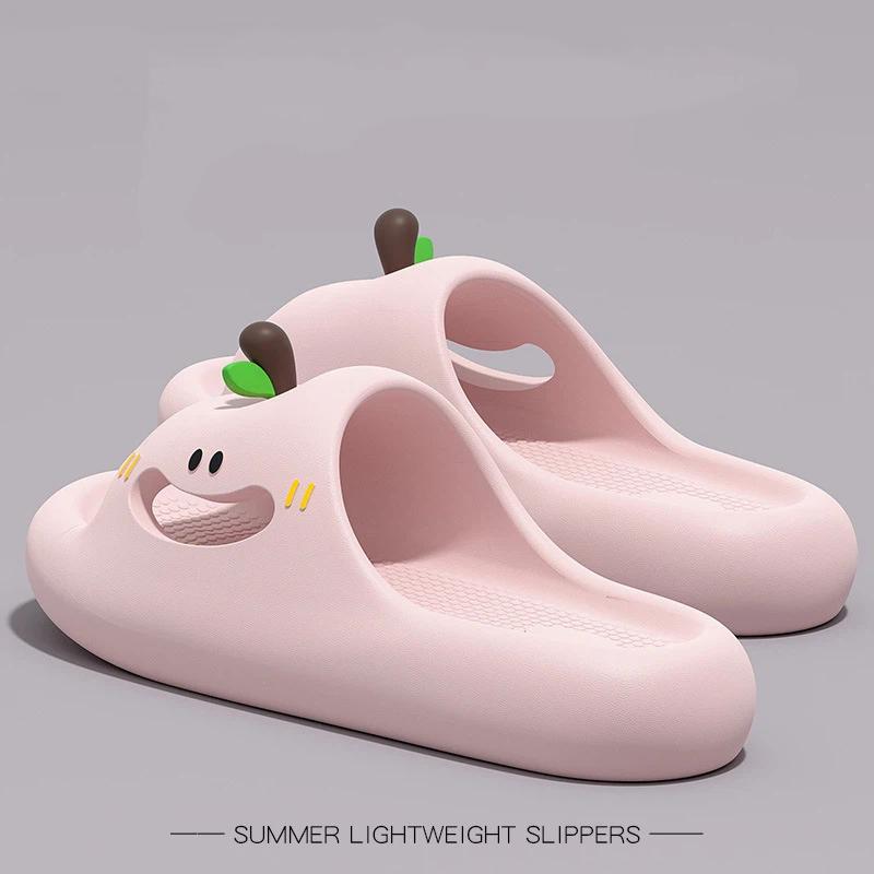 Womens Summer Slippers Cute Cartoon Style Non Slip Thick Sole Outdoor Flip Flops Comfortable Casual Beach Sandals