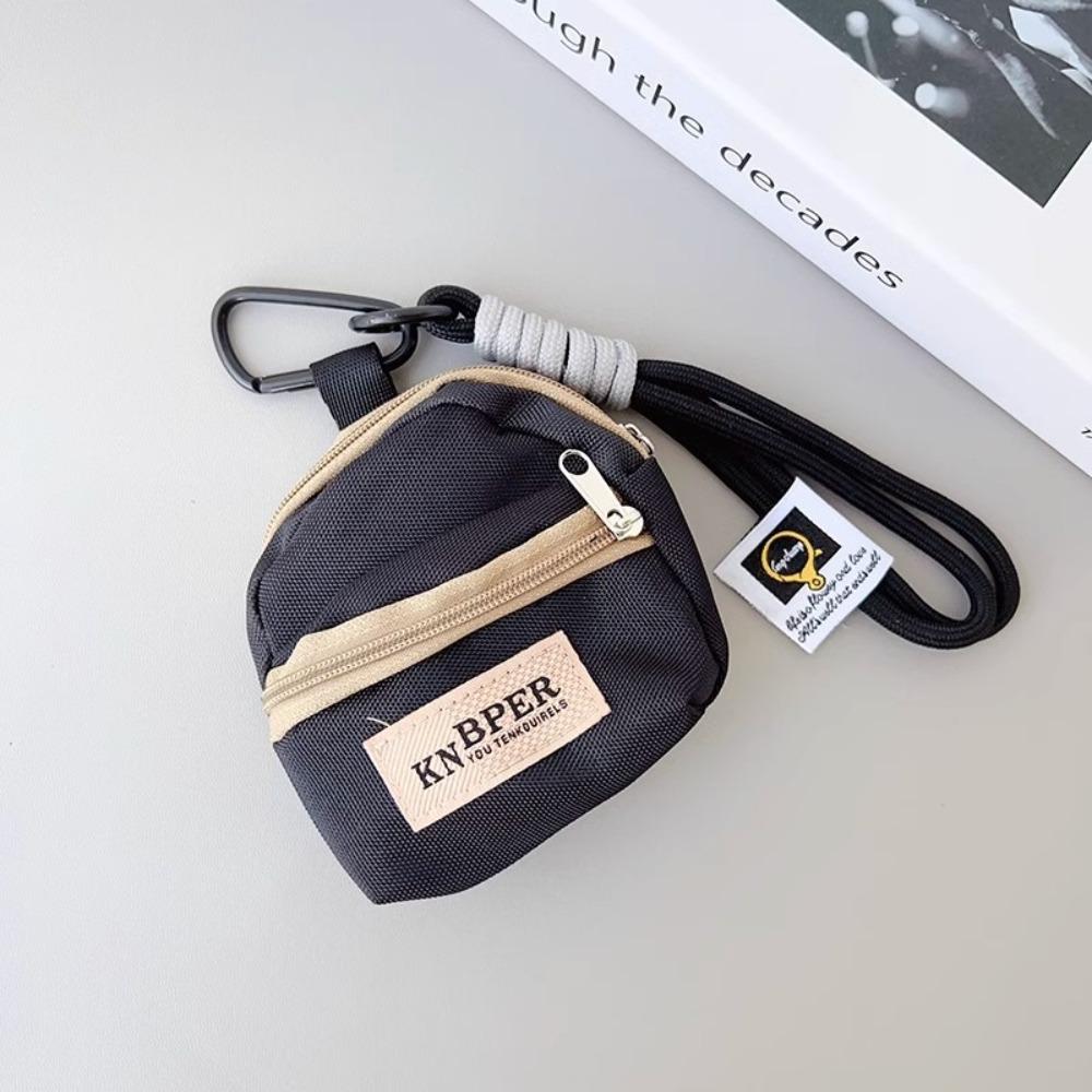 Portamonete Creativo da Appendere Colore a Contrasto Cinturino Corto da Polso Custodia per Auricolari Ciondolo Antifurto Piccola Borsa per Chiavi Ragazza