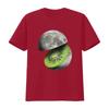 Moon Cut Kiwi Planet Space Fruit T Shirt for Adults Unique Astronomy Design vintage Washed Top For Everyday Wear Stretched