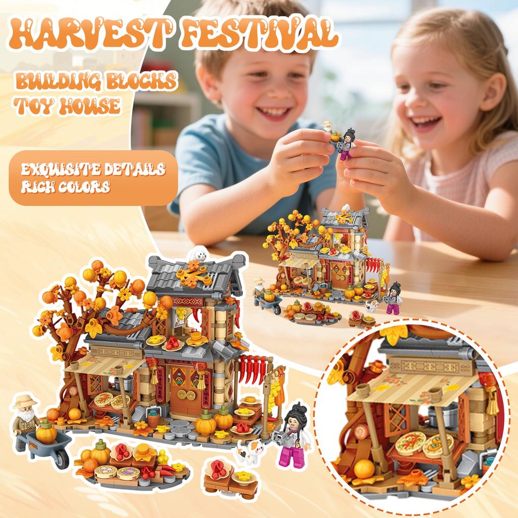 Show House Small   Assembly Building Block House Toys, Girls' Gifts, Children'S Toys