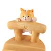Trästol Stol Telefonhållare Katt Valp Mobiltelefonhållare Bärbar Universell Mobiltelefonställ För Telefoner/Surfplatta