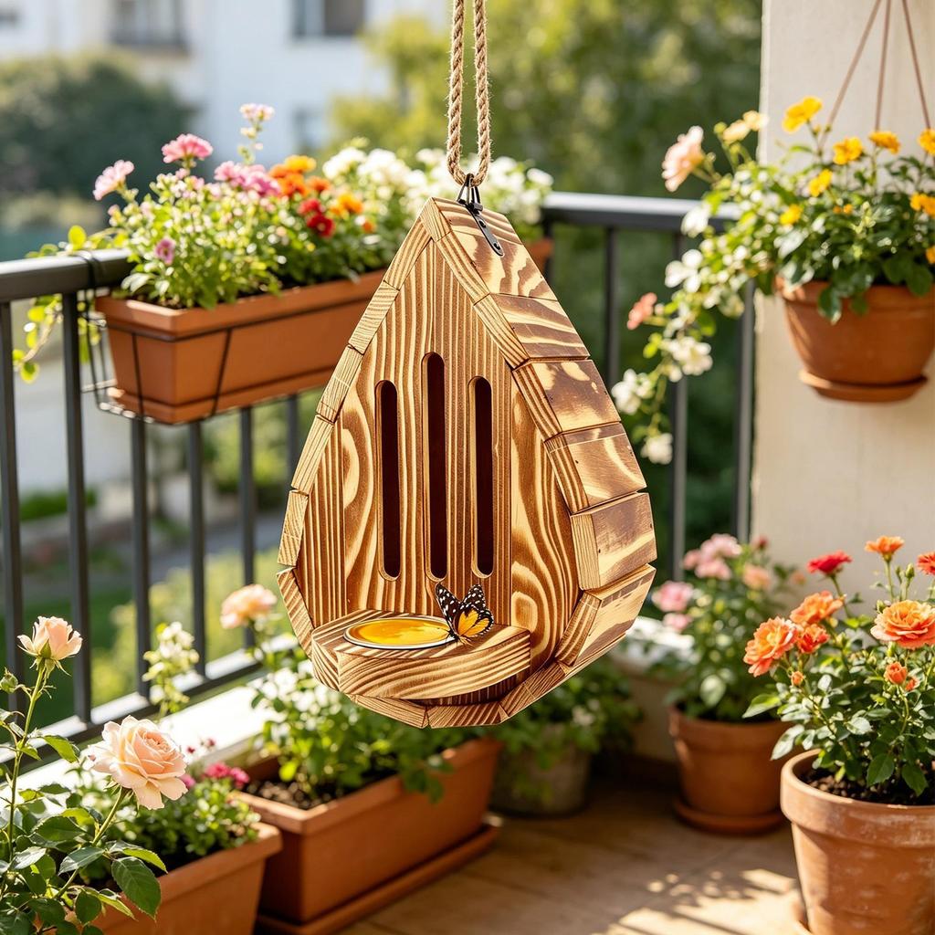 Garden Butterfly House Weather-Resistant Supports Breeding Butterfly House Garden Decor For Backyard Balcony Yard Wedding