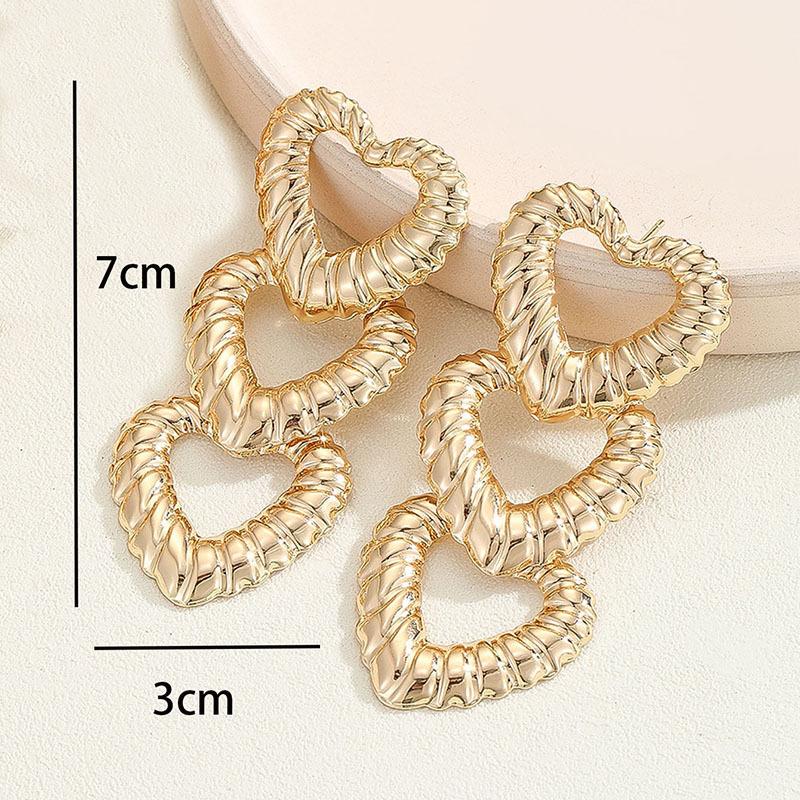Exaggerated Cold Style Long Love Earrings Niche Design Flower Earrings