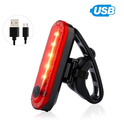 Luce Posteriore per Bici per Mountain Bike Ultra Luminosa Ricaricabile USB Luci Posteriori Rosso LED Alto