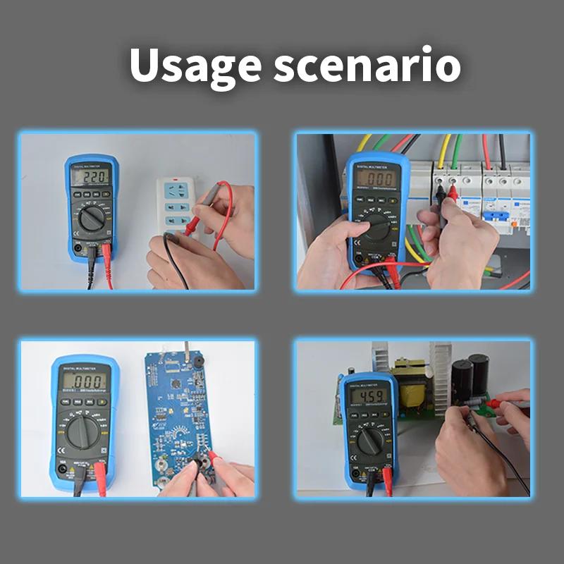 LCD Digital Multimeter AC DC Voltage Diode Freguency Multitester Current Tester Backlight Display with Buzzer Multimeter
