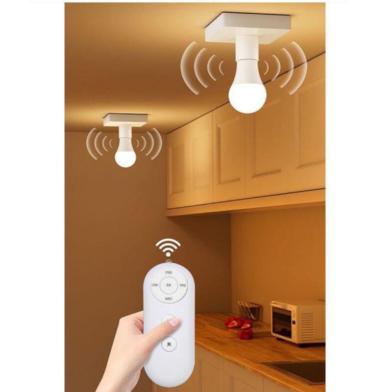 E27 or B22 Remote Control Light Bulb Base Socket Smart Timer Switch Wireless 8m Lamp Holder AC 110V 220V ON Off