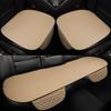 Flax Car Seat Cover Four Seasons Front Rear Linen Fabric Cushion Breathable Protector Mat Pad Auto Accessories Universal