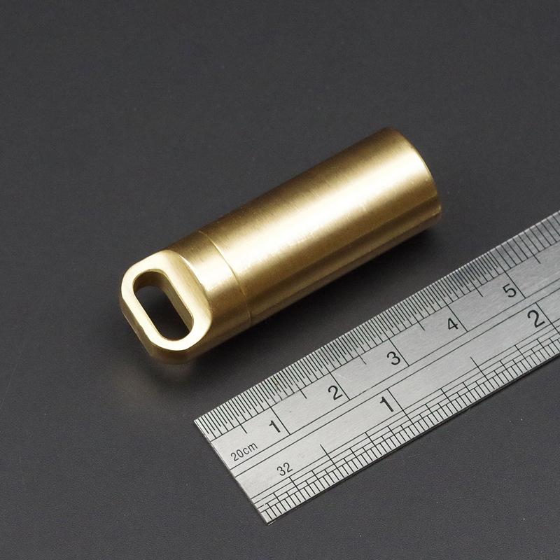 Creative Brass Acorn Small Medicine Bottle Outdoor Moisture-proof Portable Waterproof First Aid Pill Box Sealed Jar