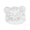 Masques à décorer en carton - GRAINE CRÉATIVE - Lot de 6 - Animaux - Blanc - Activités créatives