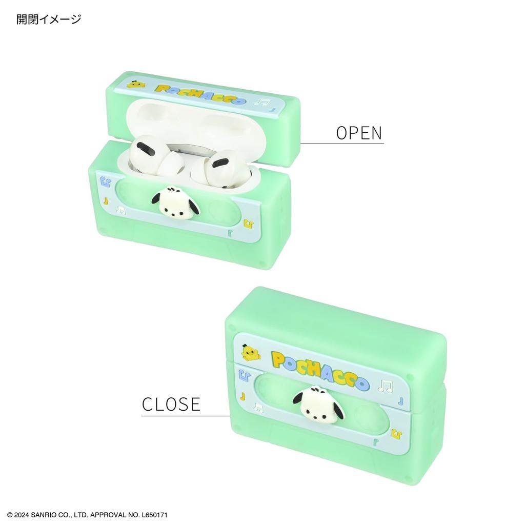 Gourmandies Sanrio Characters AirPods Pro Pro Silicone Pochacco (2nd Generation)/AirPods Case, (SANG-425PC)