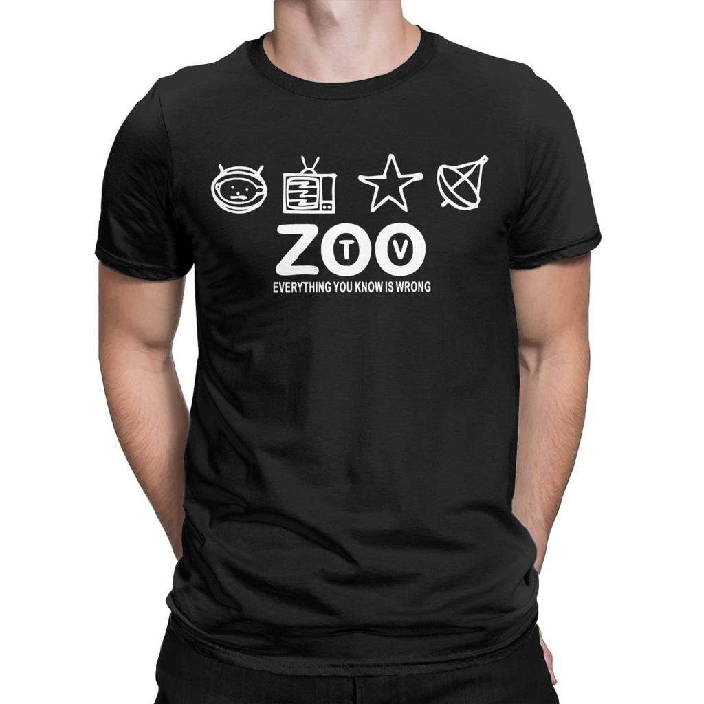 Pánske tričko U2 Zoo Band Čistá bavlna Vrchy Módne Krátky rukáv Okrúhly výstrih Tričká 4XL 5XL Tričká