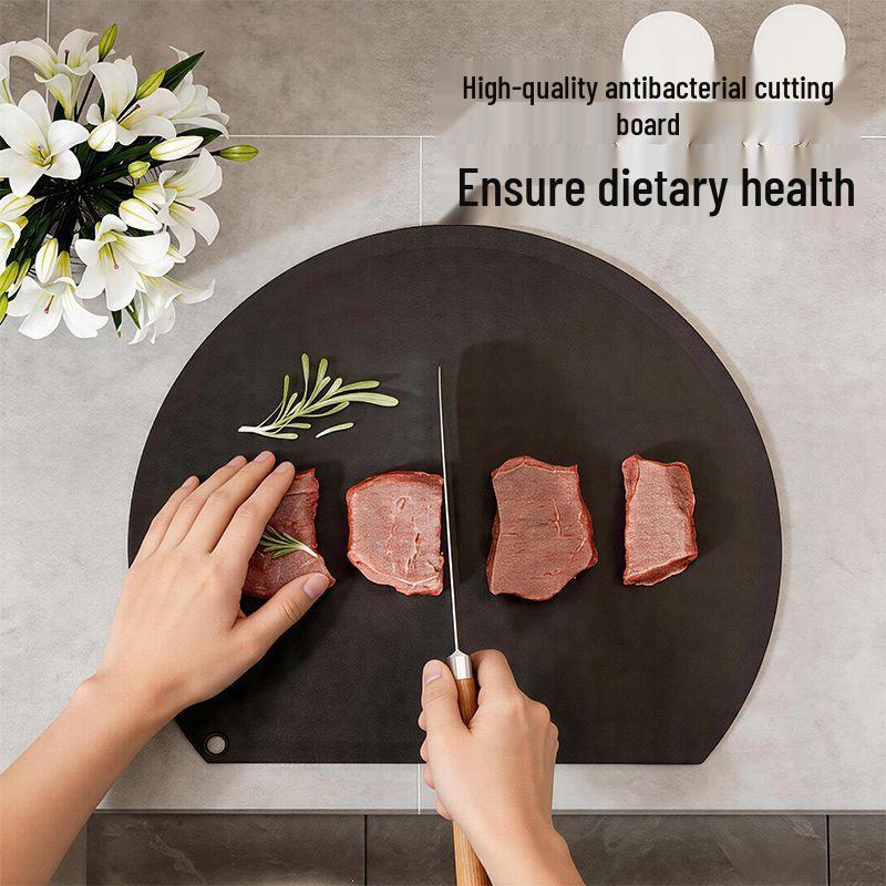 Mold-Resistant Antibacterial TPU Cutting Board - Double-Sided Semi-Circular for Vegetables & Fruits