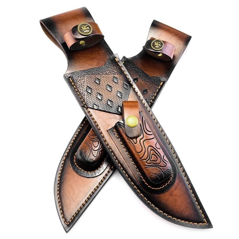 Handcrafted Leather Cutter Sheath Cutter Holder For Compacts Fixed Blade Outdoor Hand Stitched Water Resistant Design