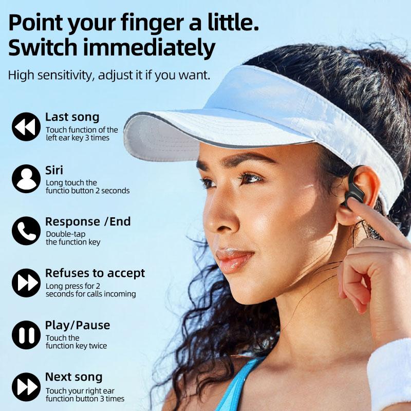 Original SP16 Sports Wireless Earphones Over Ear Buds with Earhooks Ture Wireless Running in-Ear Headphones With Mic