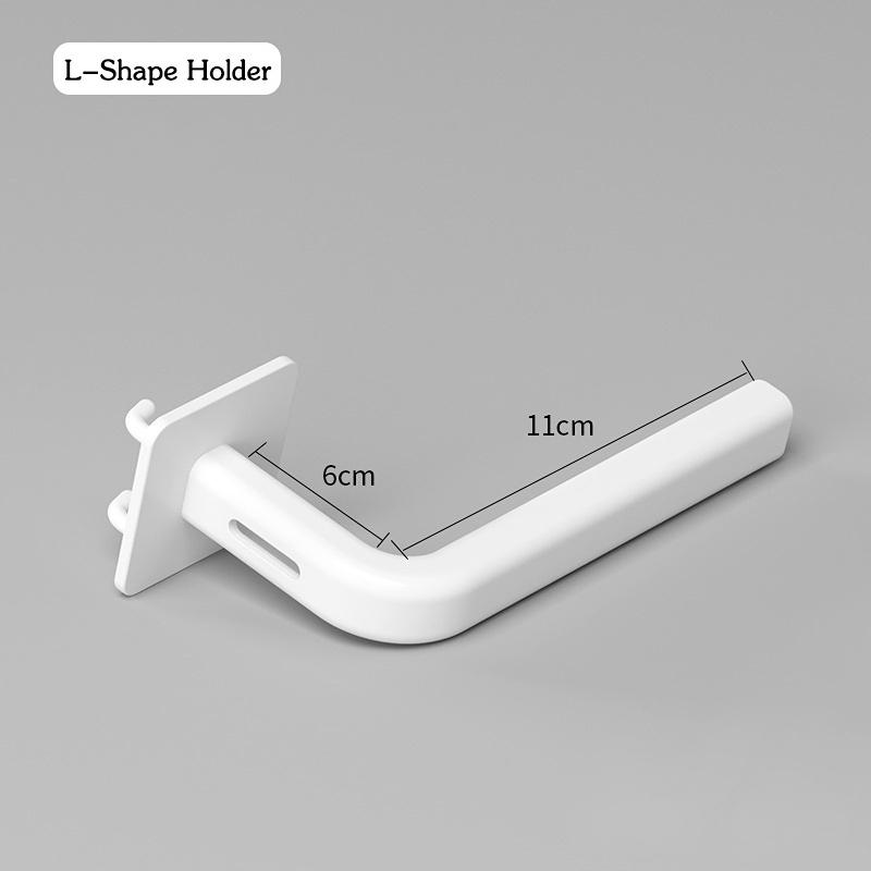 

Аксессуары для перфорированной доски «сделай сам», подвесные полки, крючки для хранения, настенный органайзер без штамповки, организация ремесел для гаража, кухни, комнаты L-shaped hook белый