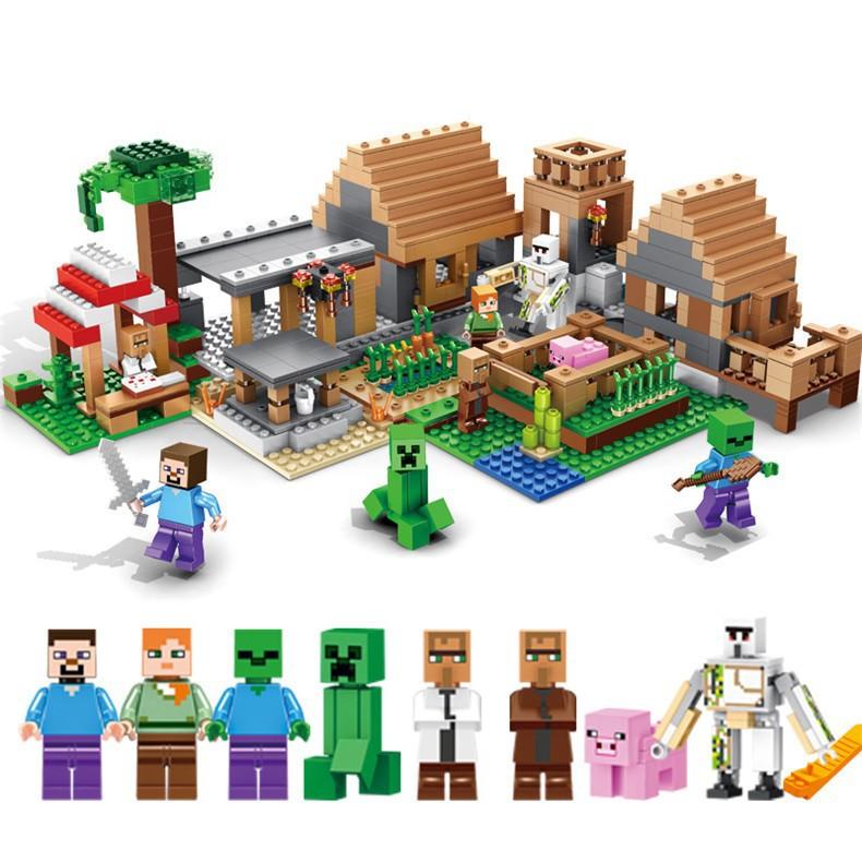 Juxiang World Blocks Zestaw Małych Klocków Nawiedzona Wioska Model do Montażu dla Chłopców Dzieci Zabawka Puzzle JX30051