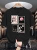 Unisex Crew Neck Tee Japan Ukiyo Landscape Art Graphic Print Soft Cotton Loose Short Sleeve Summer Casual Male Streetwear Tops
