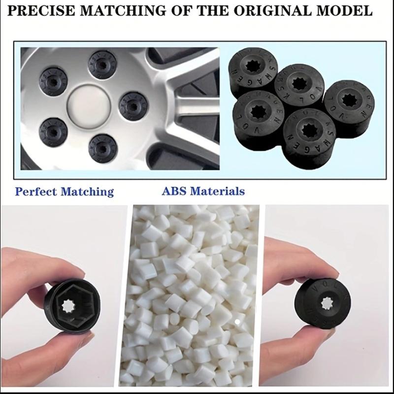 20 sztuk Pokrywy Nakrętek Śrub Błotników Kół Samochodowych Nakładka 17mm Śruby Opon Samochodowych Akcesoria Ochronne Zewnętrzne Uniwersalne Nakrętki Śruby Pyłoszczelne