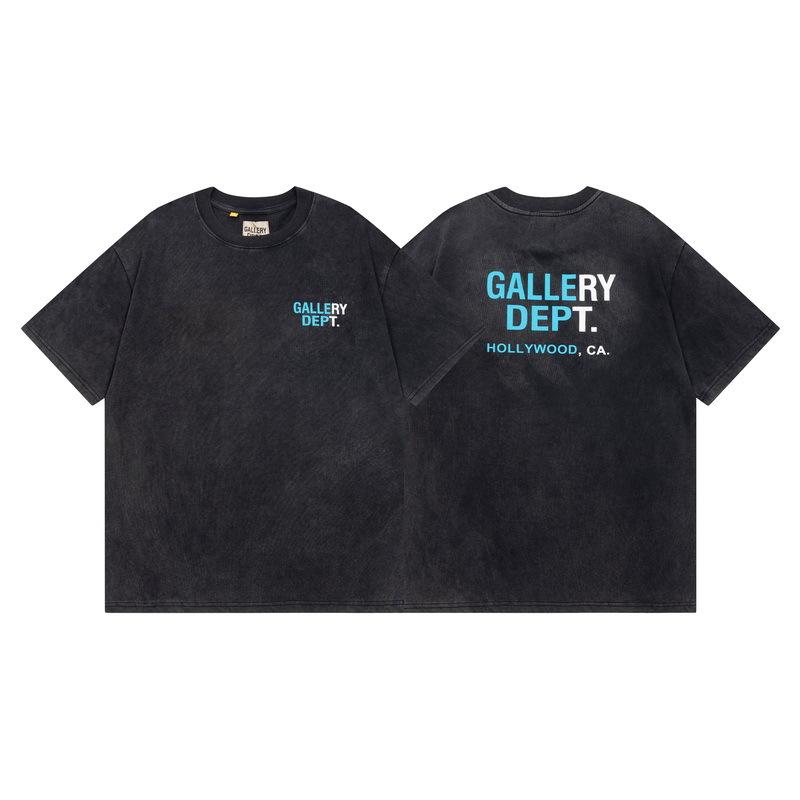Wholesale GALLERY DEPT washed old short-sleeved beauty tide retro skull print couple loose T-shirt summer