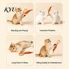 Durable Cat Chewing Toys Mesh Tube Toy with Silver Vine, Feather Interactive Enrichment for Indoor Play Built-in Bells, Stretchable Chew Cats Boredom
